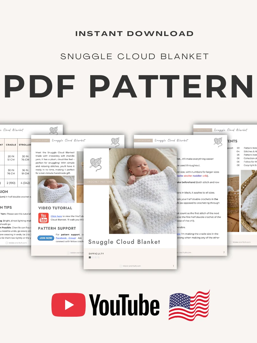 Snuggle Cloud Blanket Crochet Pattern product image (2)