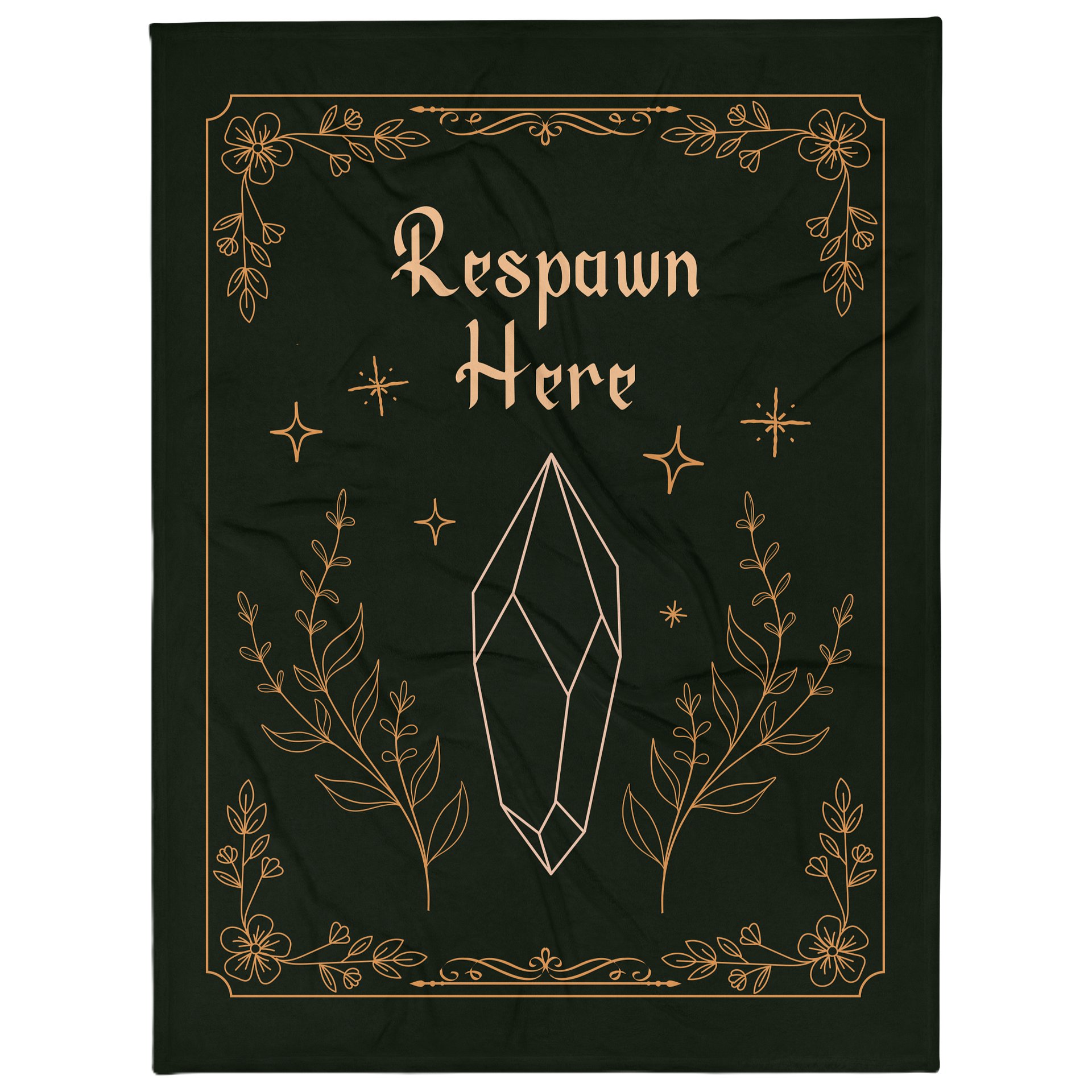 Respawn Here Blanket | Gothic Recovery & Spoonie Rest Throw product image (1)