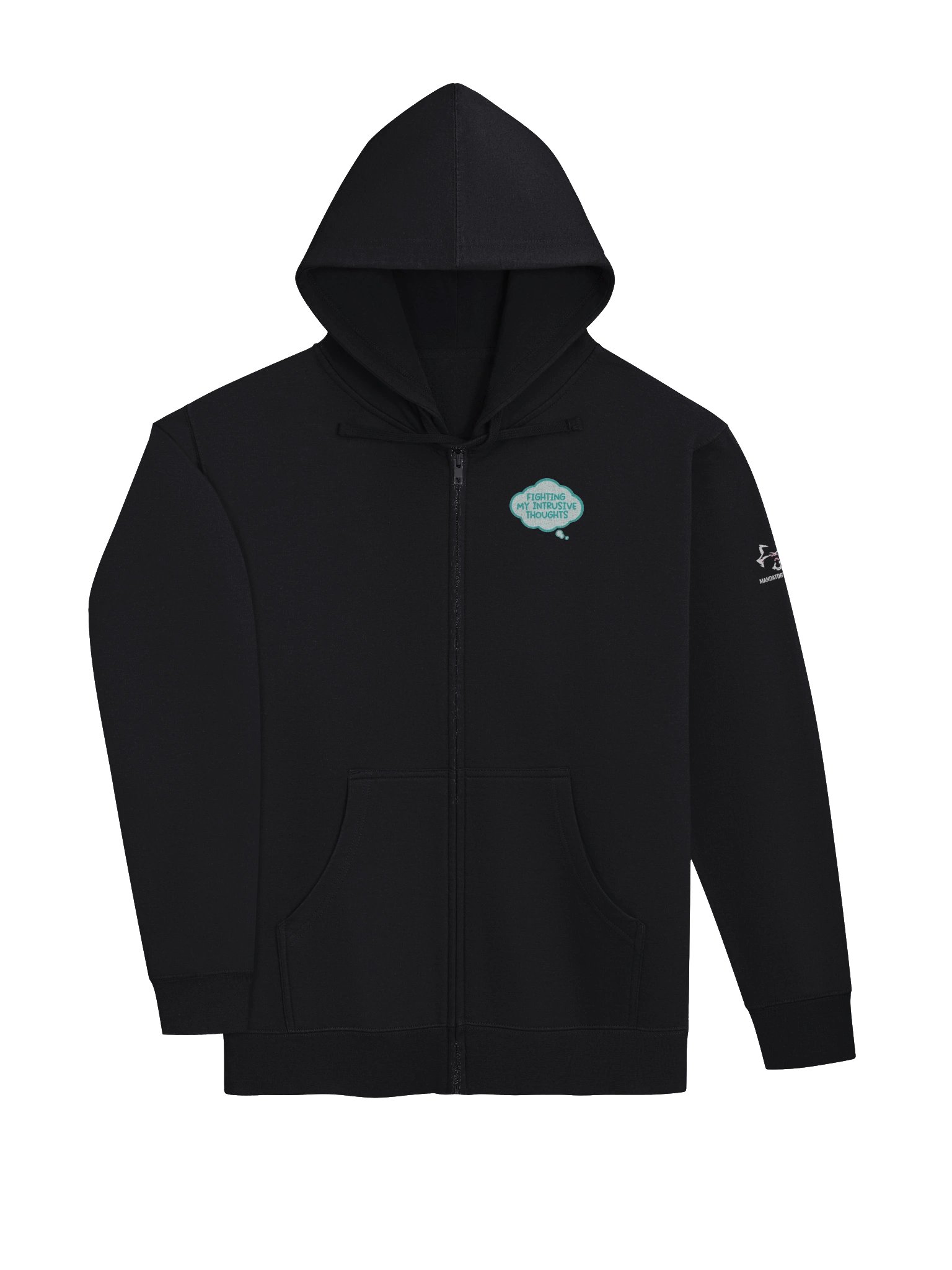 Fighting My Intrusive Thoughts Fleece-Lined Zip-Up Hoodie product image (10)