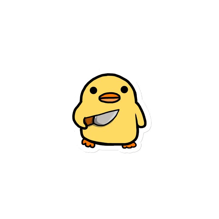 Stabby Duck Die-Cut Magnet product image (1)