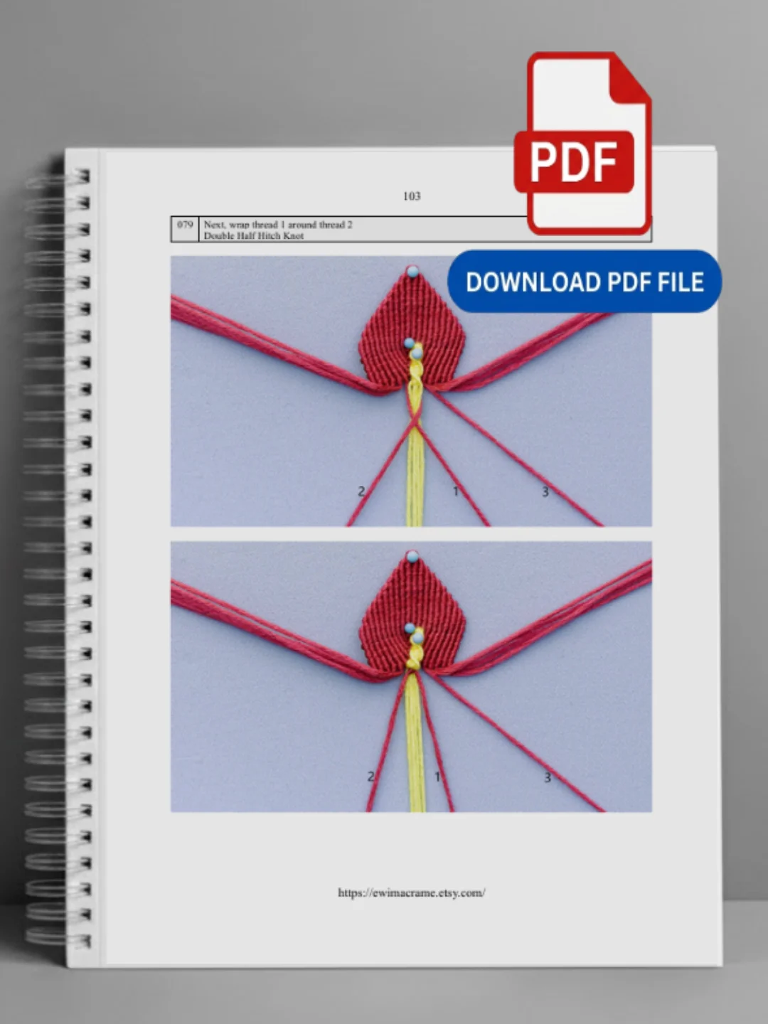 Micro Macrame Calla Lily – Photo Tutorial product image (6)