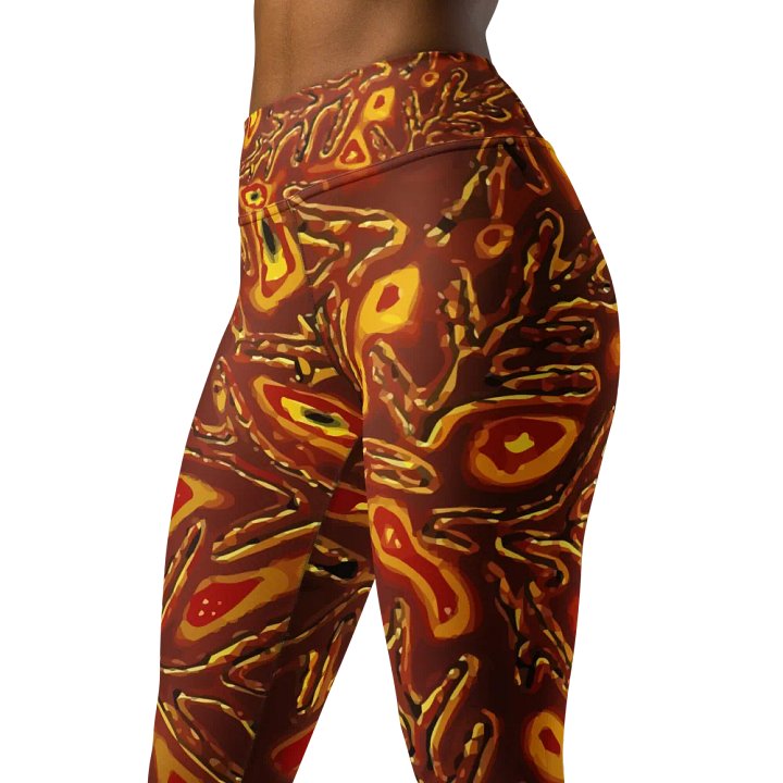 Japanese Fiery Abstract Full Length Yoga Leggings product image (1)