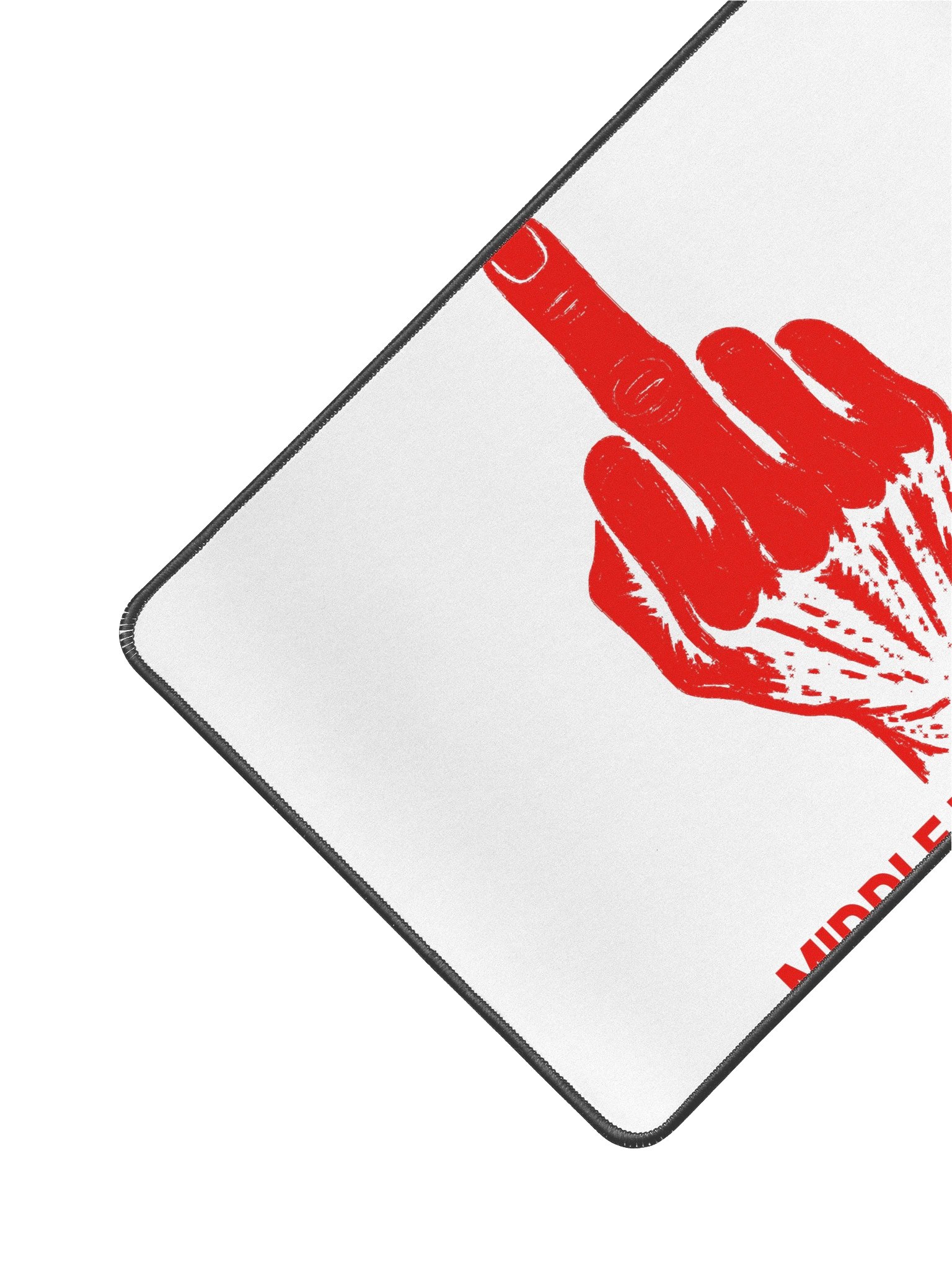 No ShopCo Middle Finger Desk Mat 12 x 18 - Red Artwork product image (2)