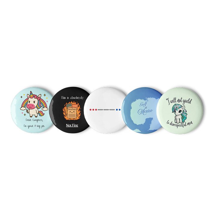 Resist Fascism Save Democracy Buttons product image (1)