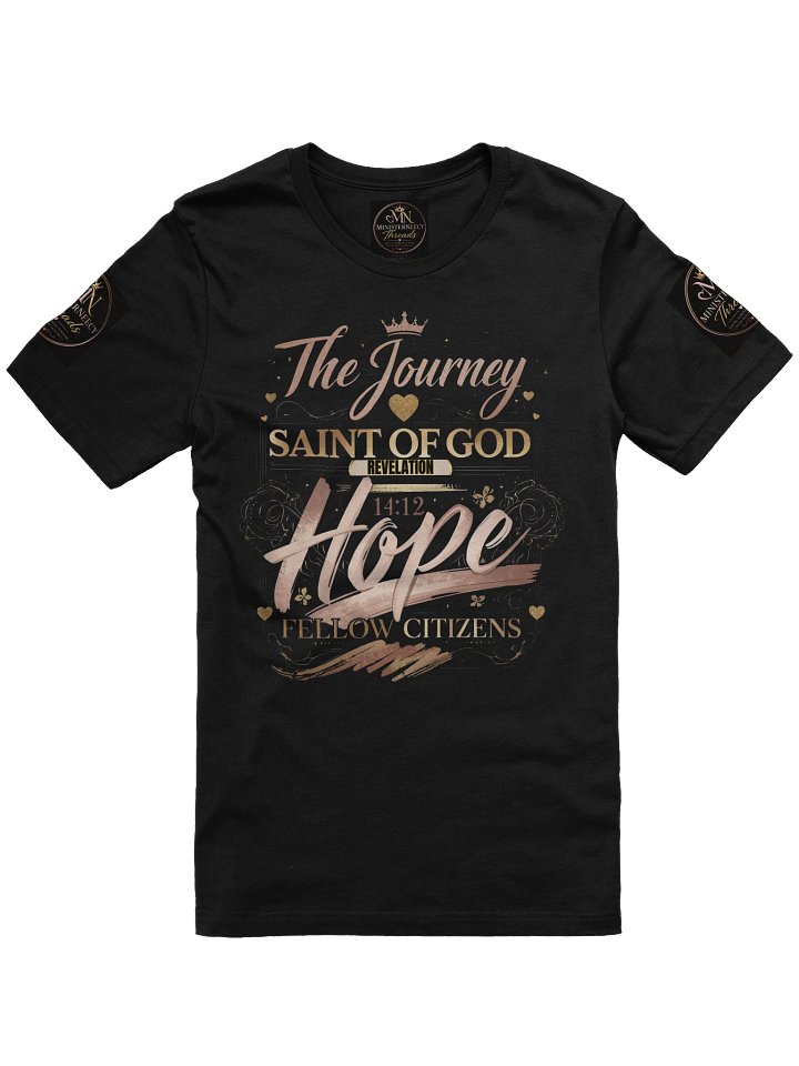 Saint of God — "The Journey" Rose-Gold Christian Tee product image (1)
