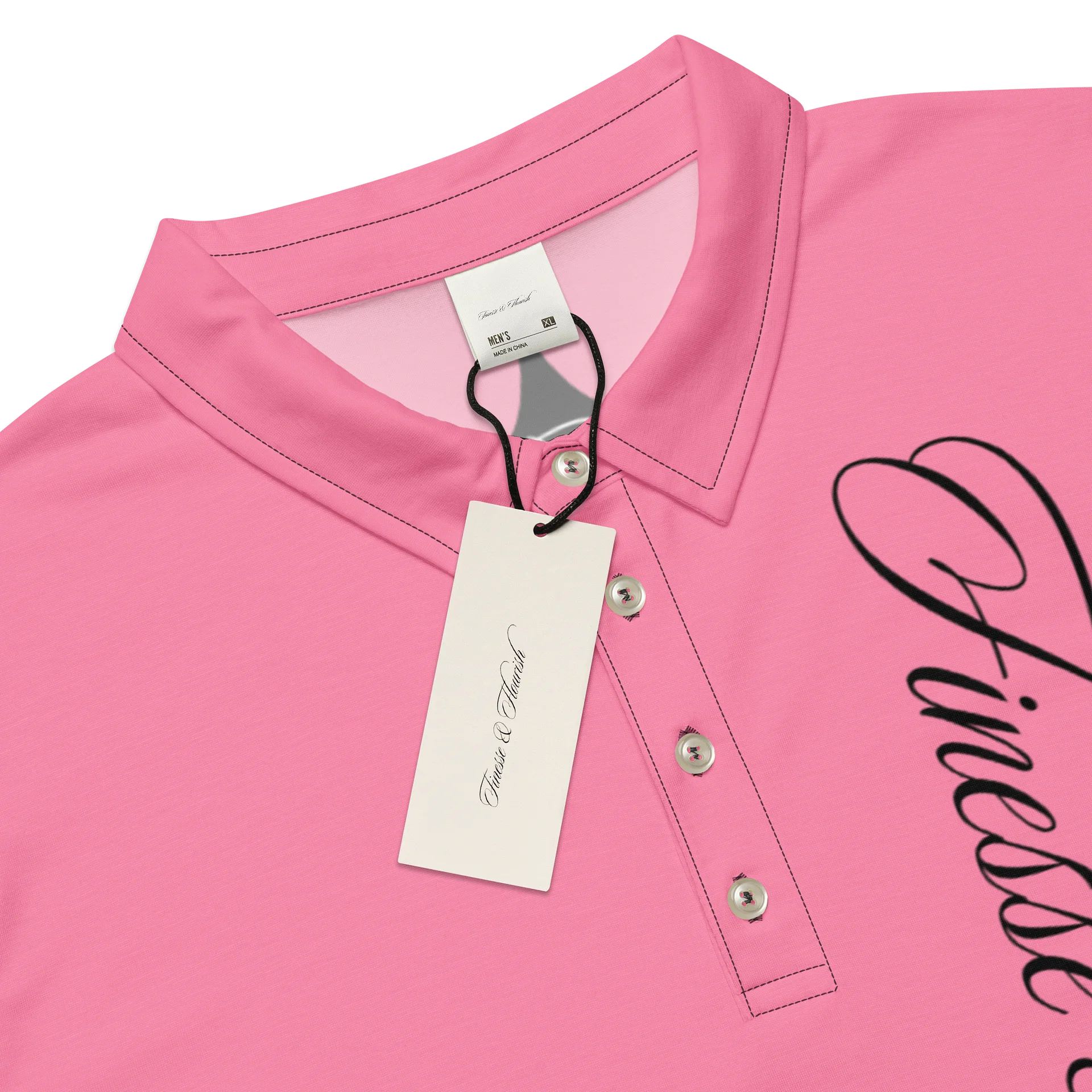 F&F Left Script Slim Fit Polo Shirt (BRST CNCR) product image (4)