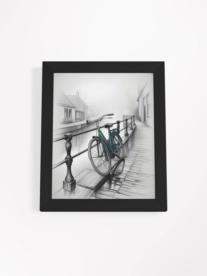 Misty Canal Bicycle Serenity Poster product image (2)