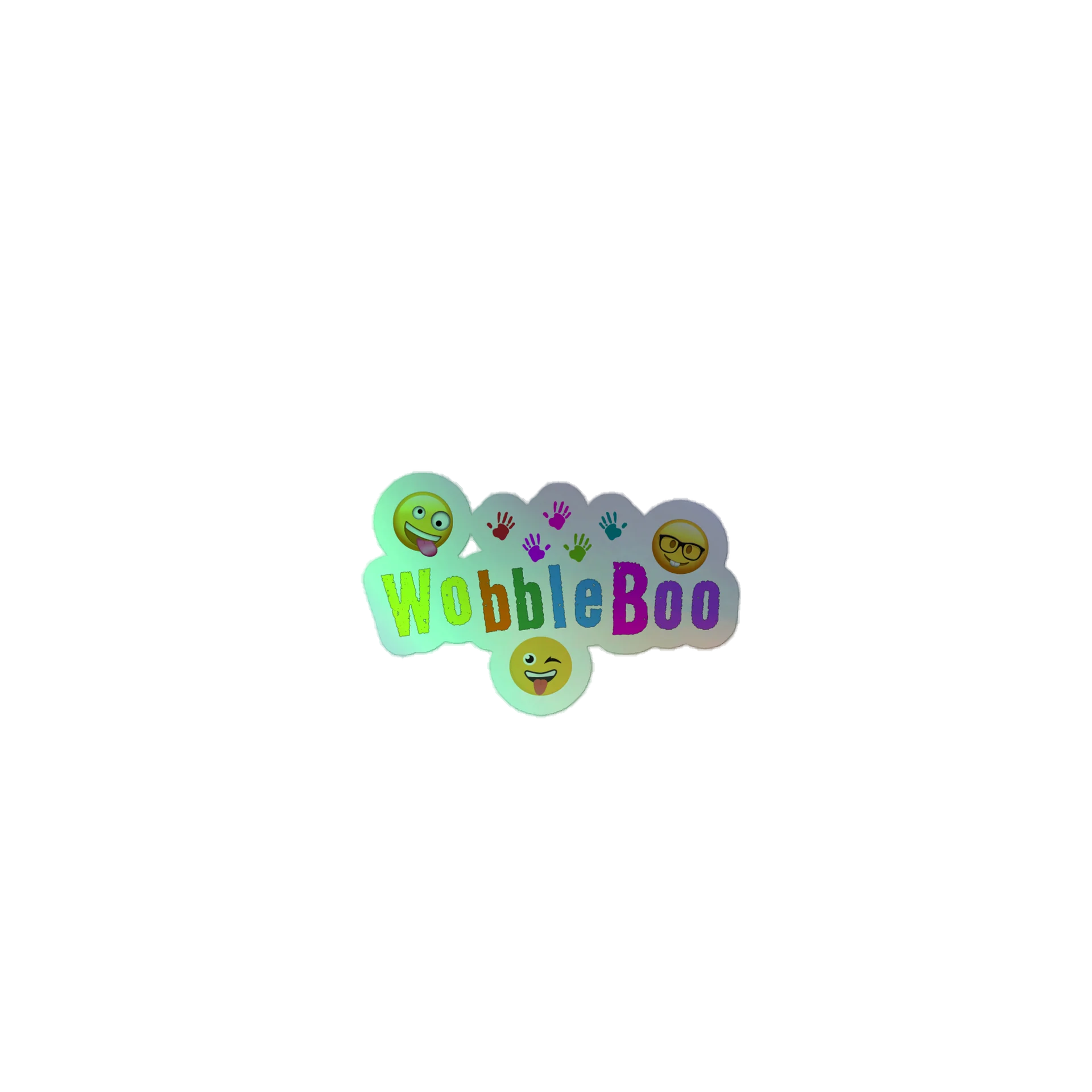 WobbleBoo Holographic Sticker Sheet - Smile & Shine Collection product image (2)