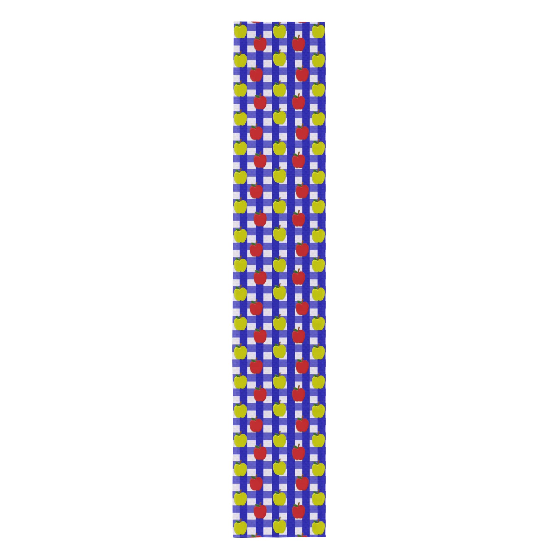 Apple Gingham Pattern in Blue Table Runner product image (2)