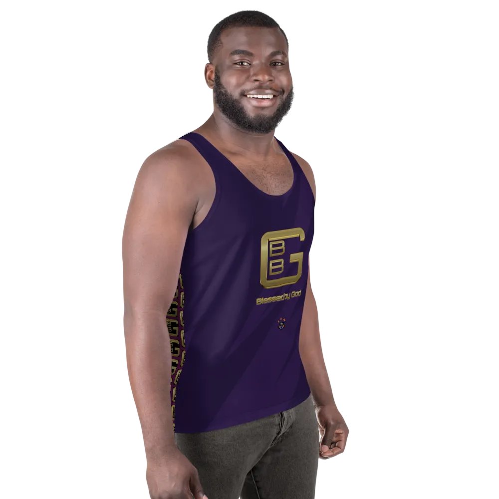 Purple Pattern BBG Designer Logo Tank-top product image (4)