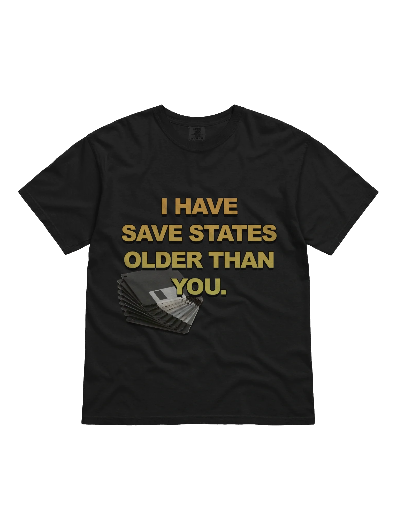 Funny retro gamer humor shirt with Save States Older Than You slogan