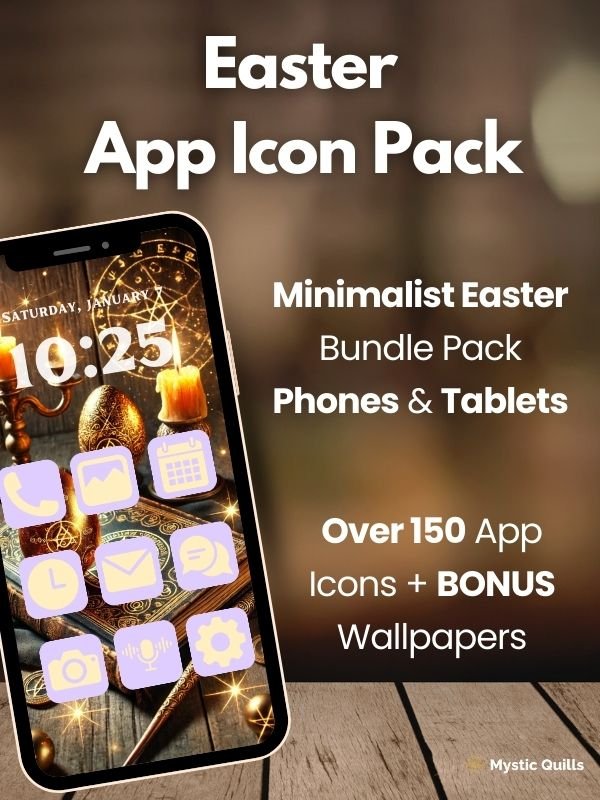 Magical Easter Day Aesthetic Minimalist App Icon Pack for Phones and Tablets Android and IOS product image (1)