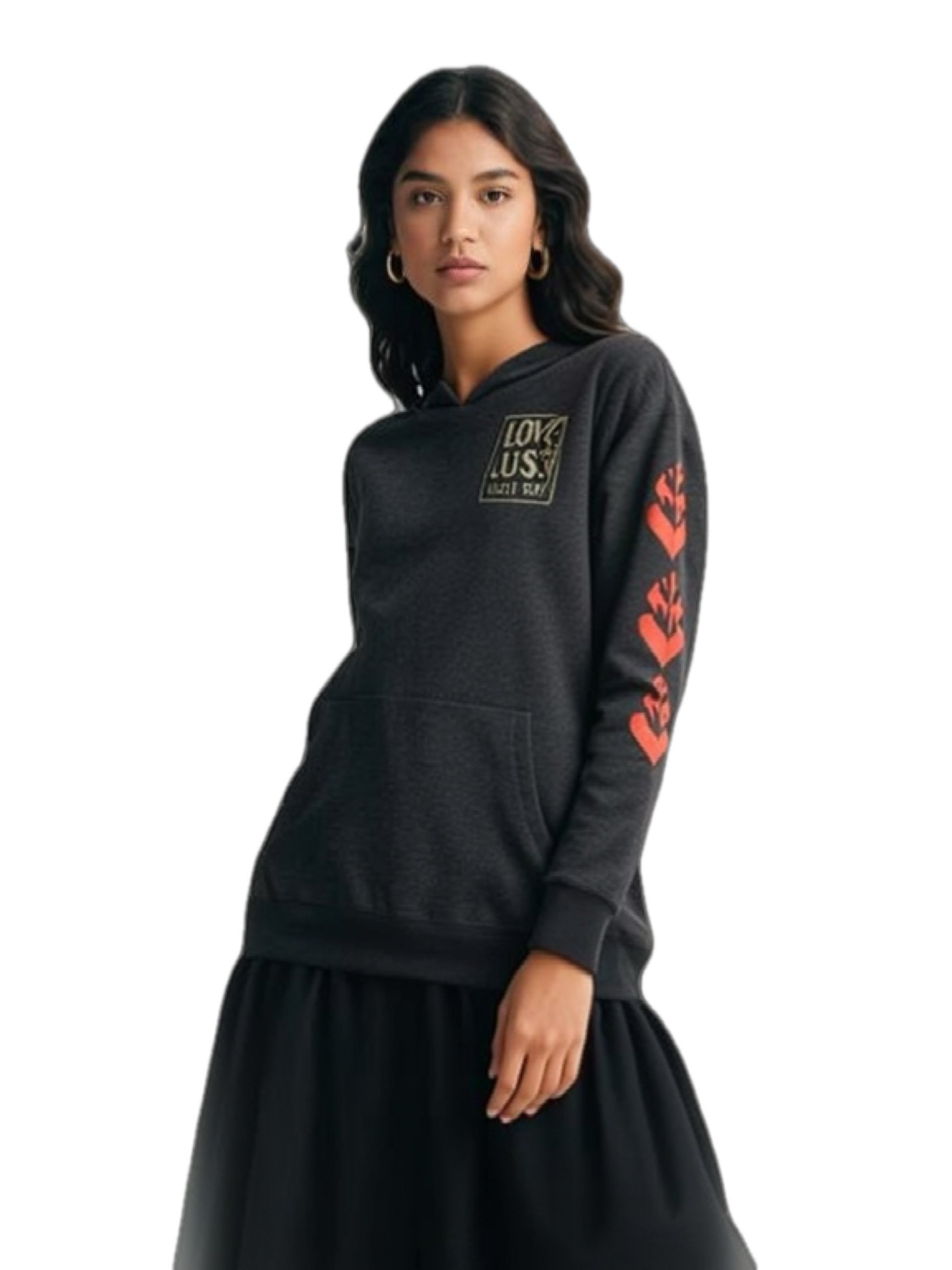 “LOVE OR LUST” Streetwear Set – Bold Heart Flame Hoodie| HQ MAR Limited Edition product image (3)