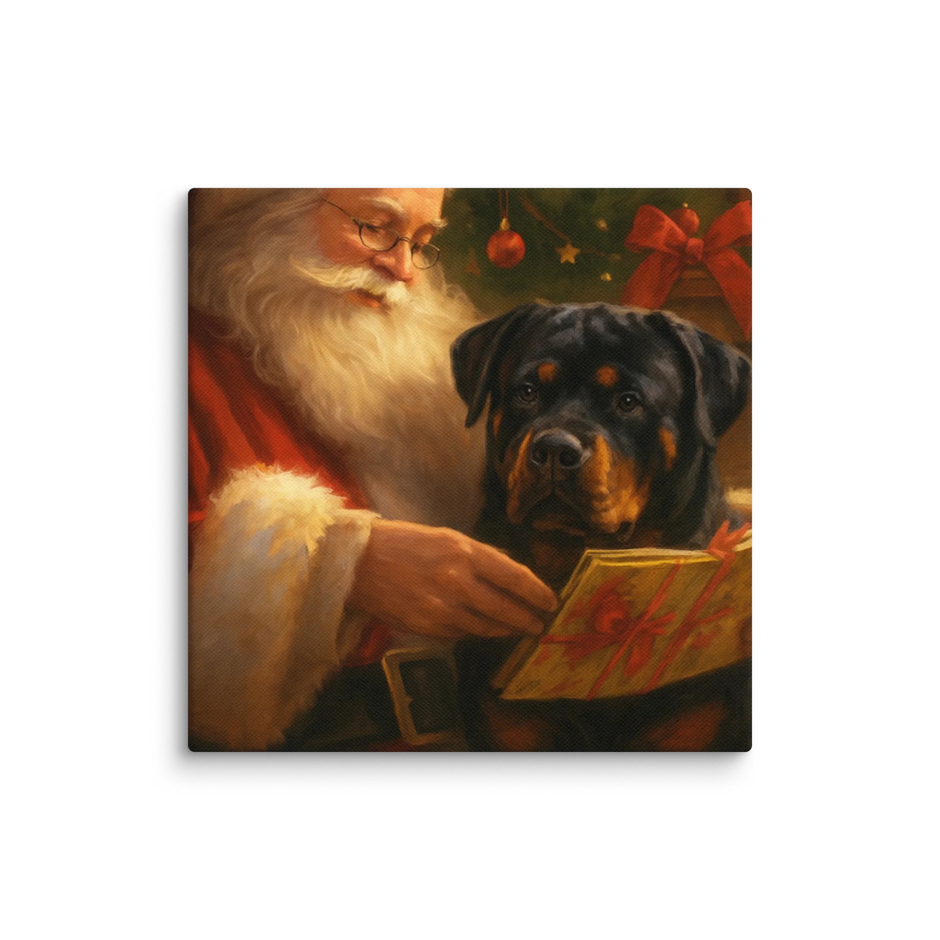 Rottweiler Santa's StorytimeCanvas | Rottweiler Store