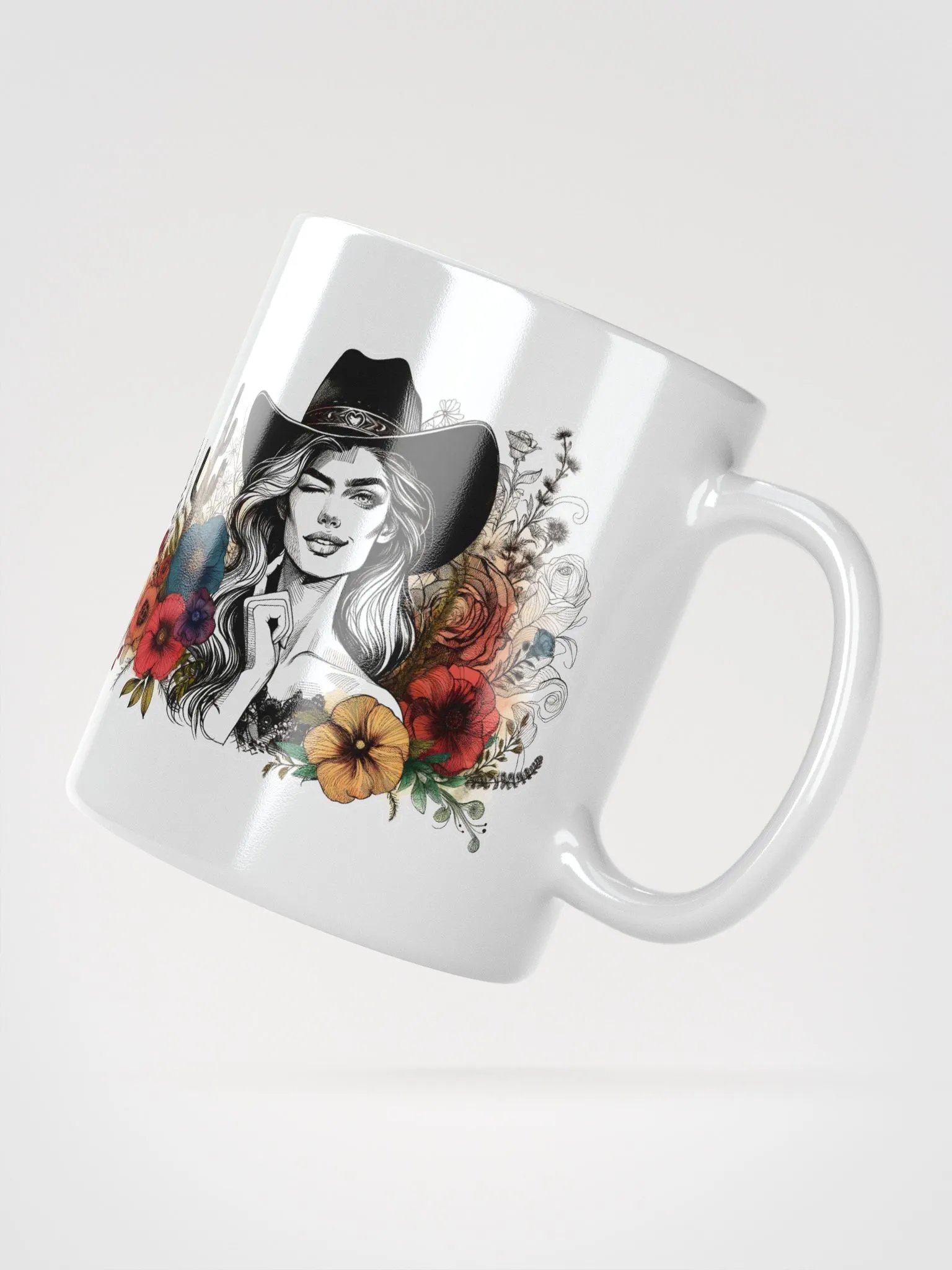 Woman In Wild West Blooms Mug product image (3)