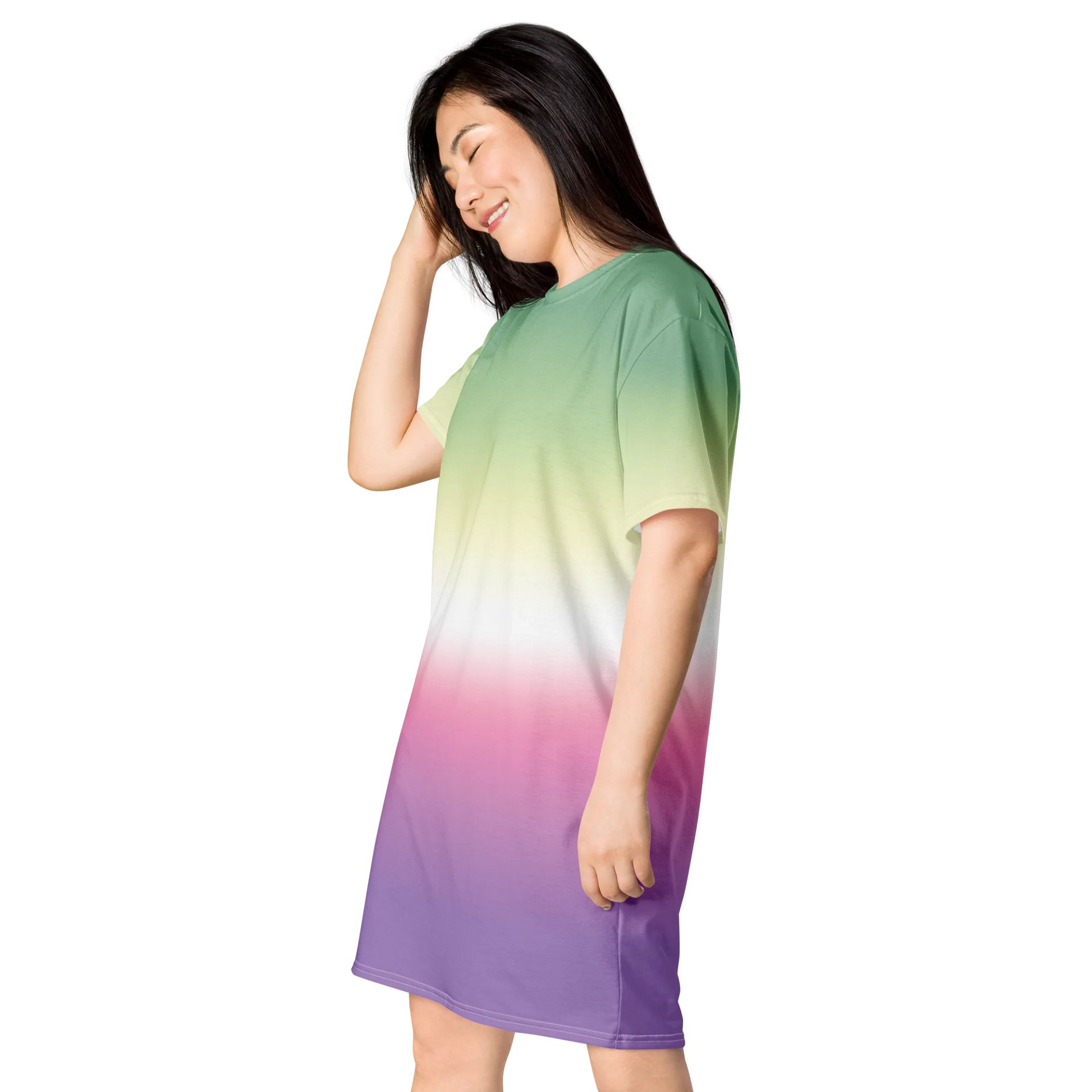 Genderfae Pride Gradient T-shirt Dress product image (3)