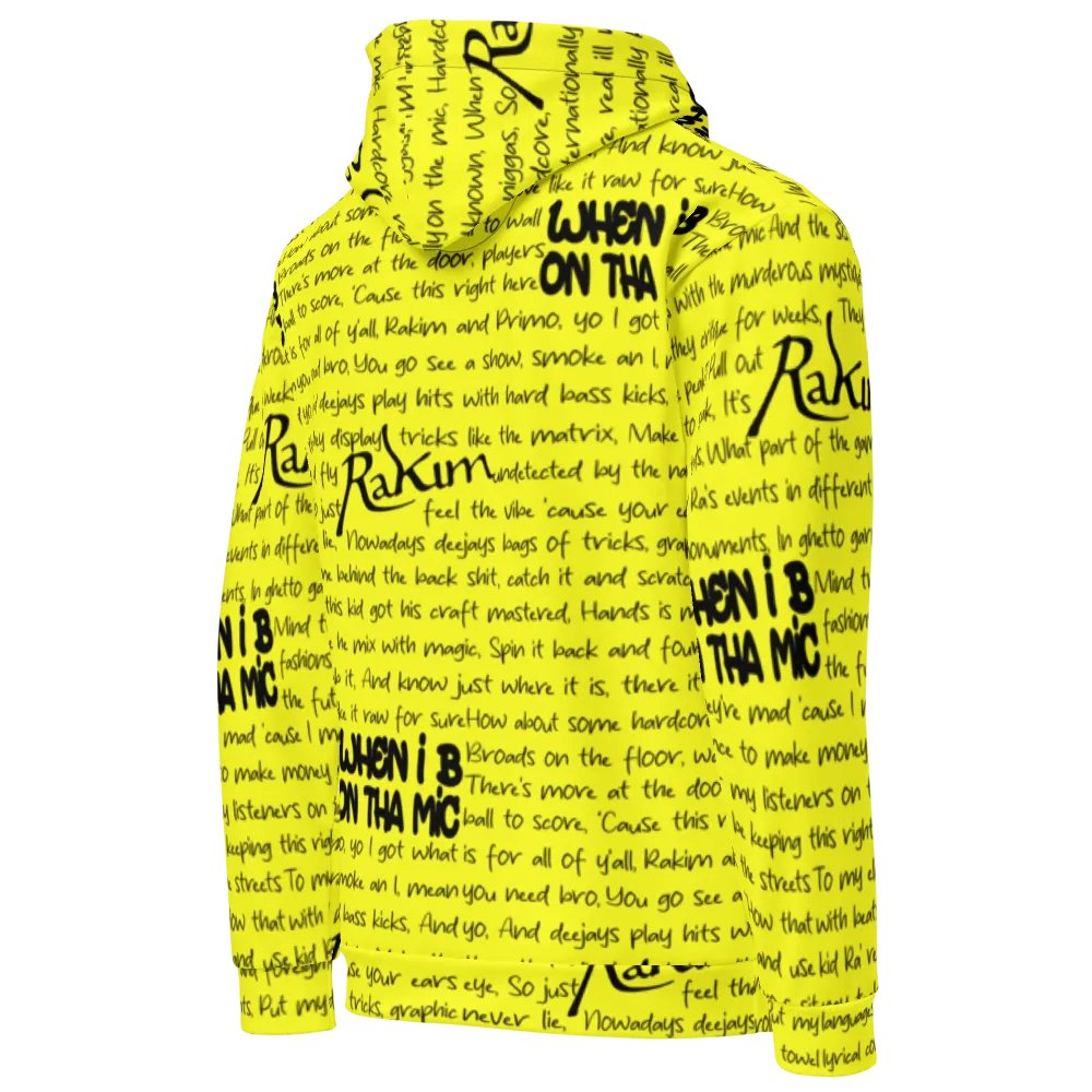 When I B On Tha Mic - Rakim - YELLOW - Unisex Hoodie product image (4)
