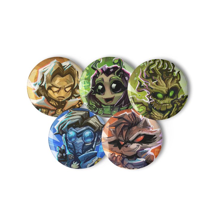 Chibi Rivals #1 Pin Button Collection - Guardianes de la Galaxia product image (1)