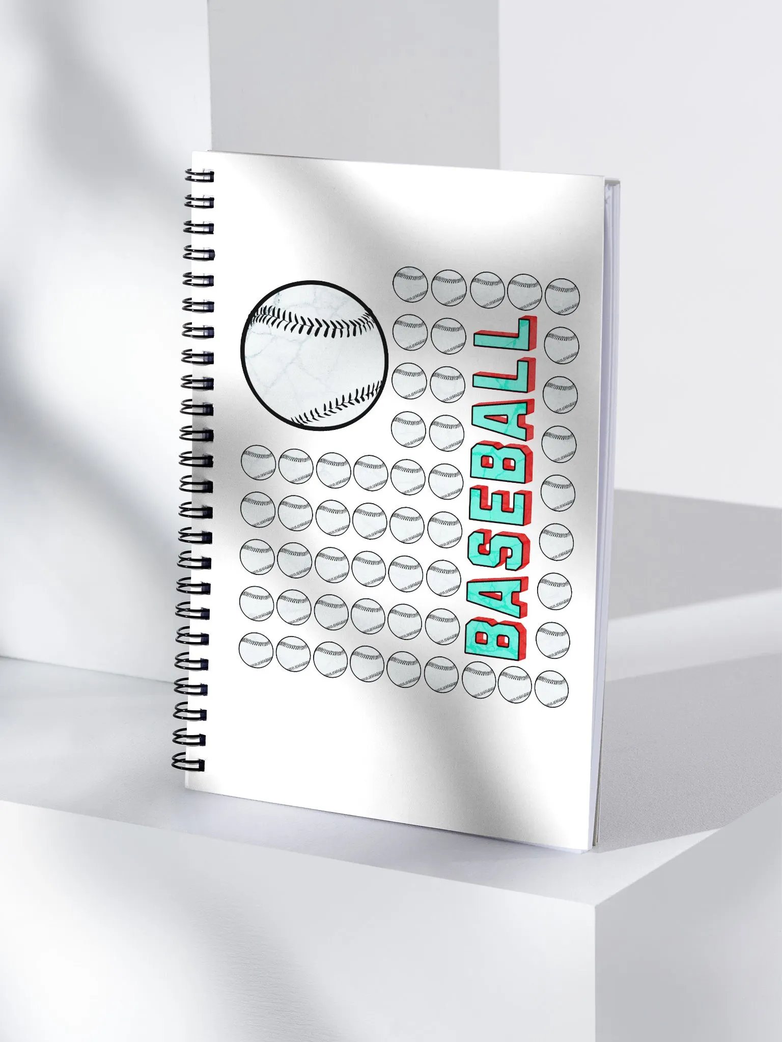 US Flag Baseball Bliss Spiral Notebook product image (3)