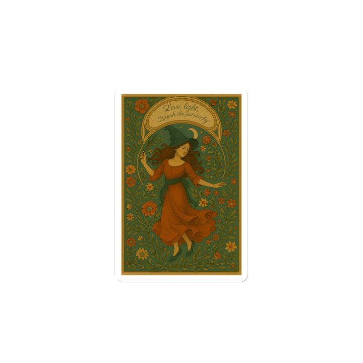 Vintage Witch Magnet - Love, Light, Banish the Patriarchy product image (2)