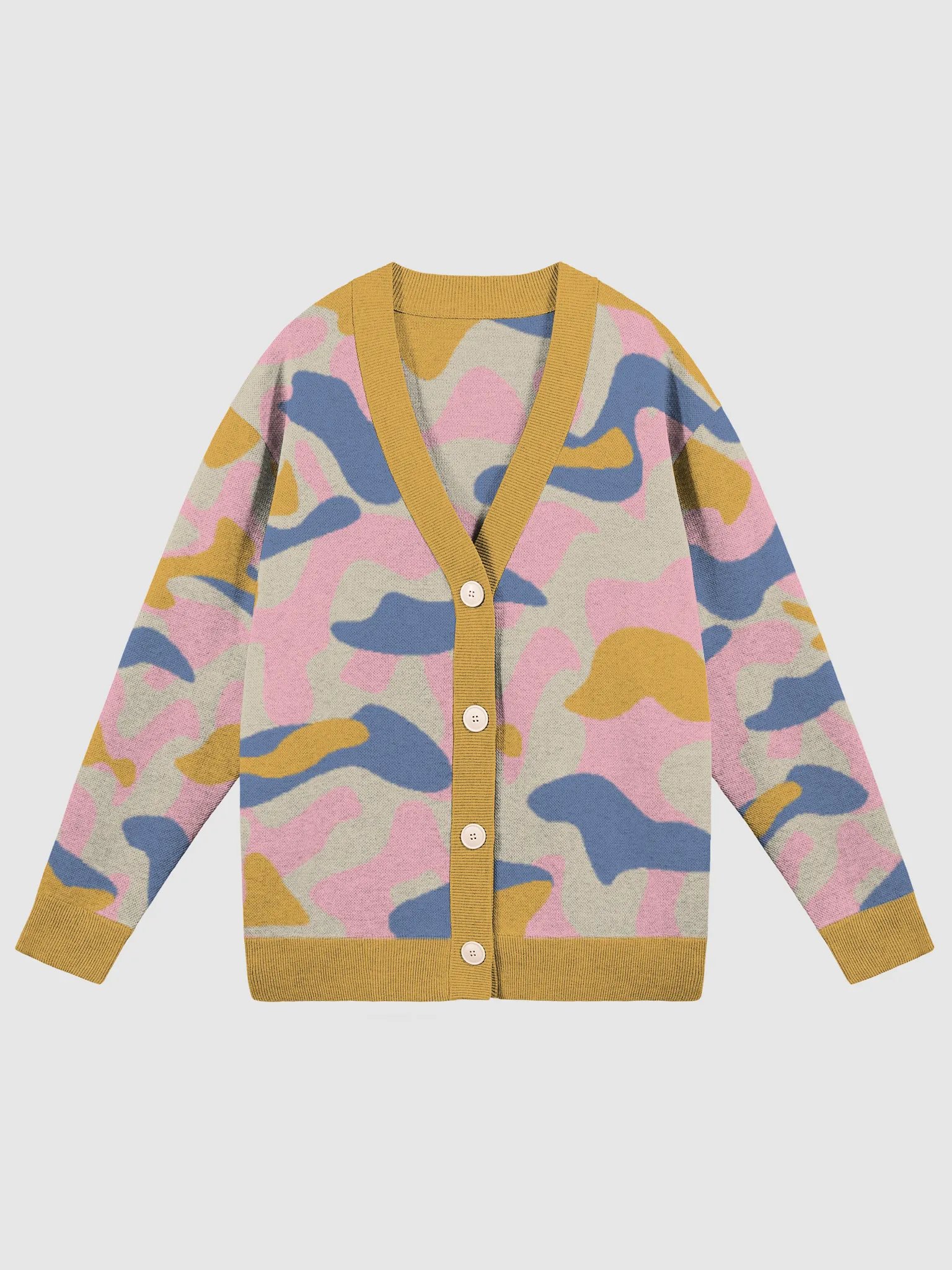 Colorful Camo Knitted Cardigan product image (5)