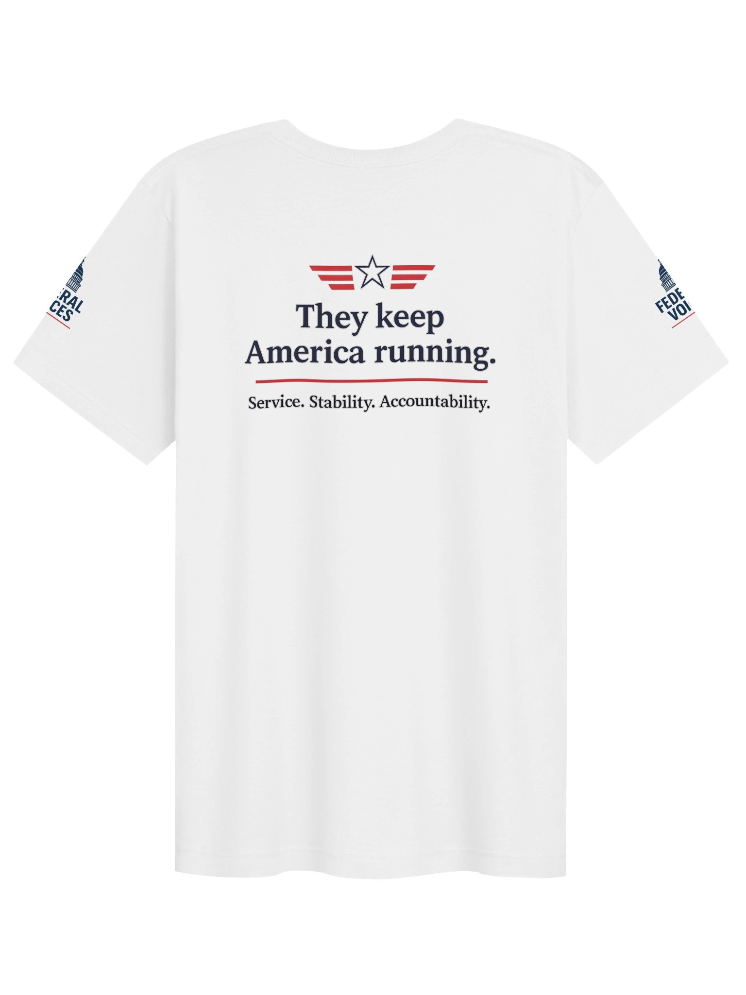 I Support Federal Workers White Tee product image (2)