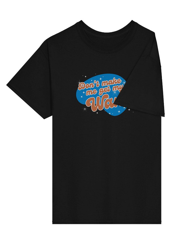 Fair Warning tee (orange & turquoise on black) product image (2)