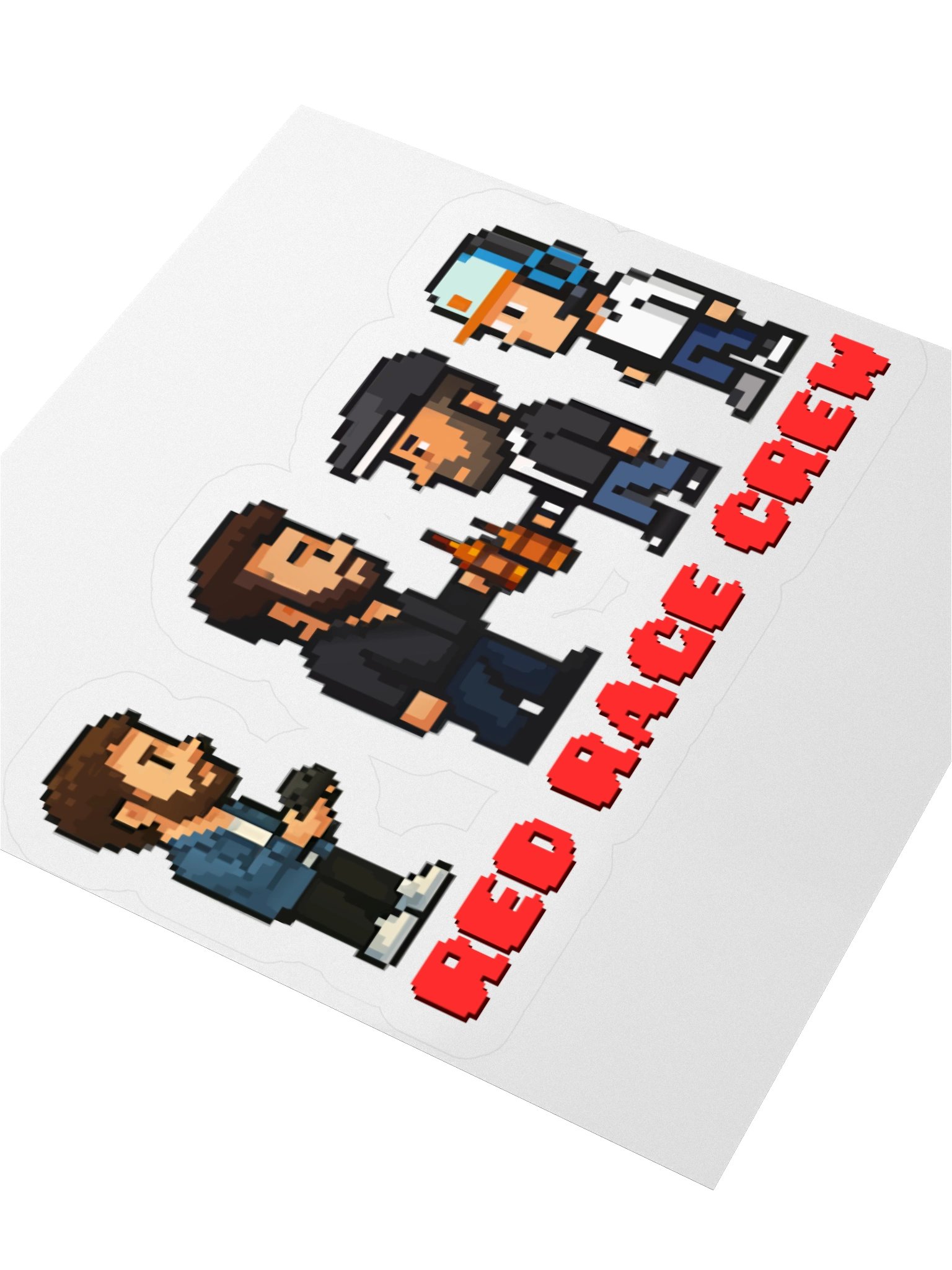 Red Rage Crew – Pixel Sticker product image (4)