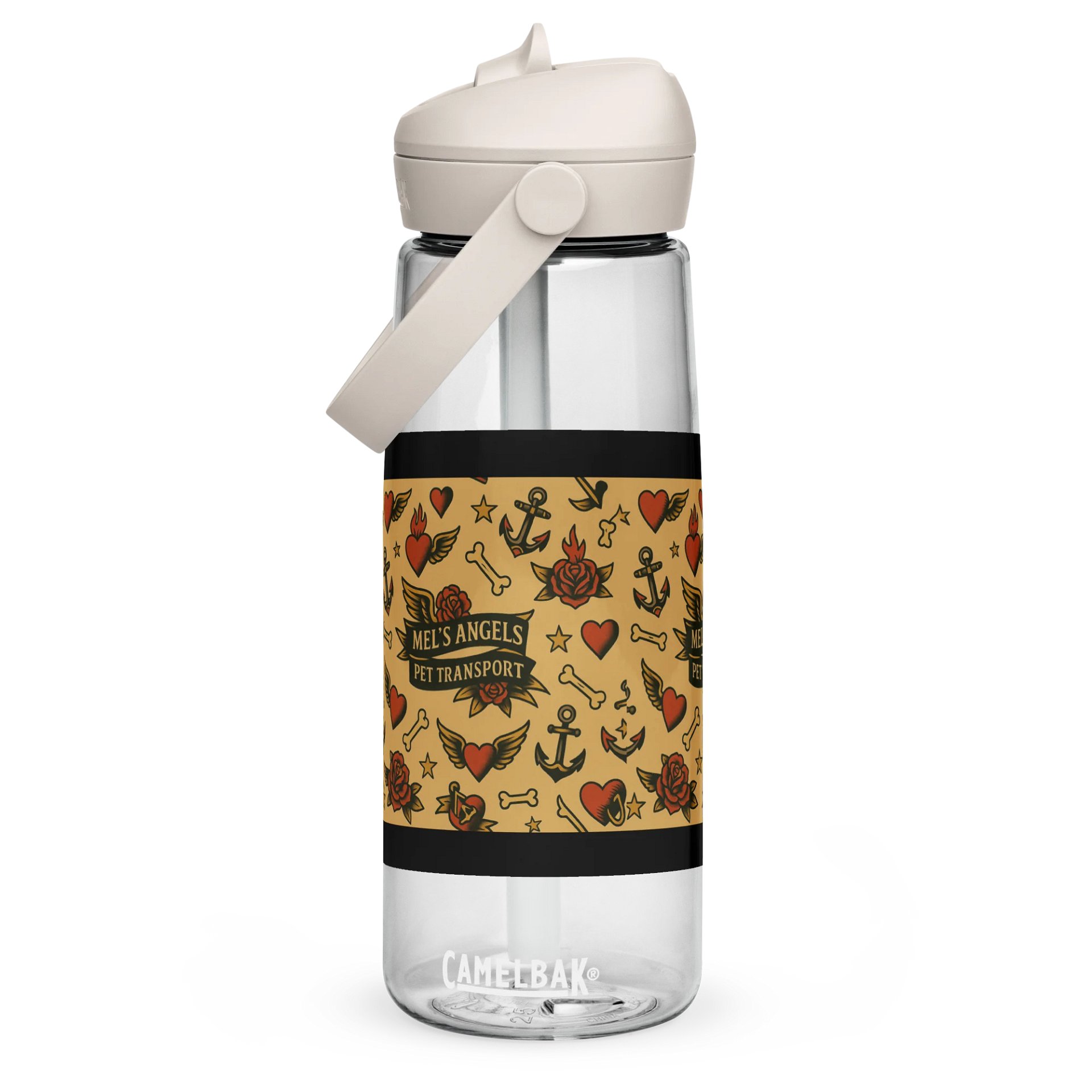 Mel’s Angels Pit Stop Tattoo Style CamelBak Water Bottle – Vintage Rockabilly Travel Gear product image (3)