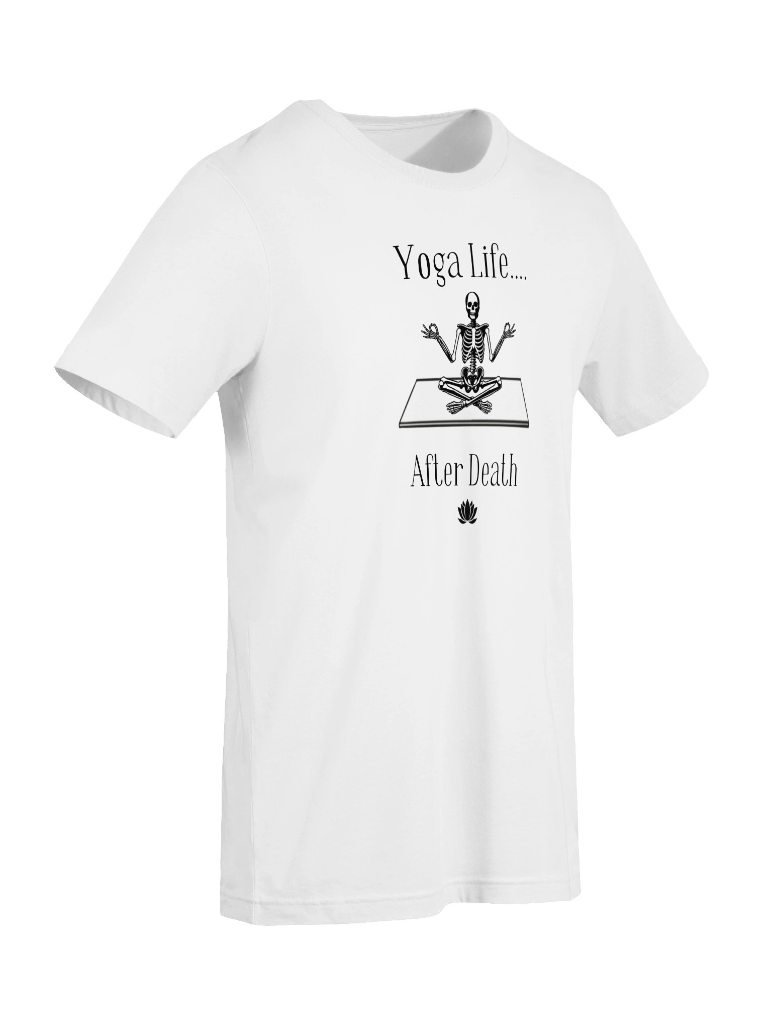 Meditating Skeleton Funny Yoga Graphic Tee product image (7)