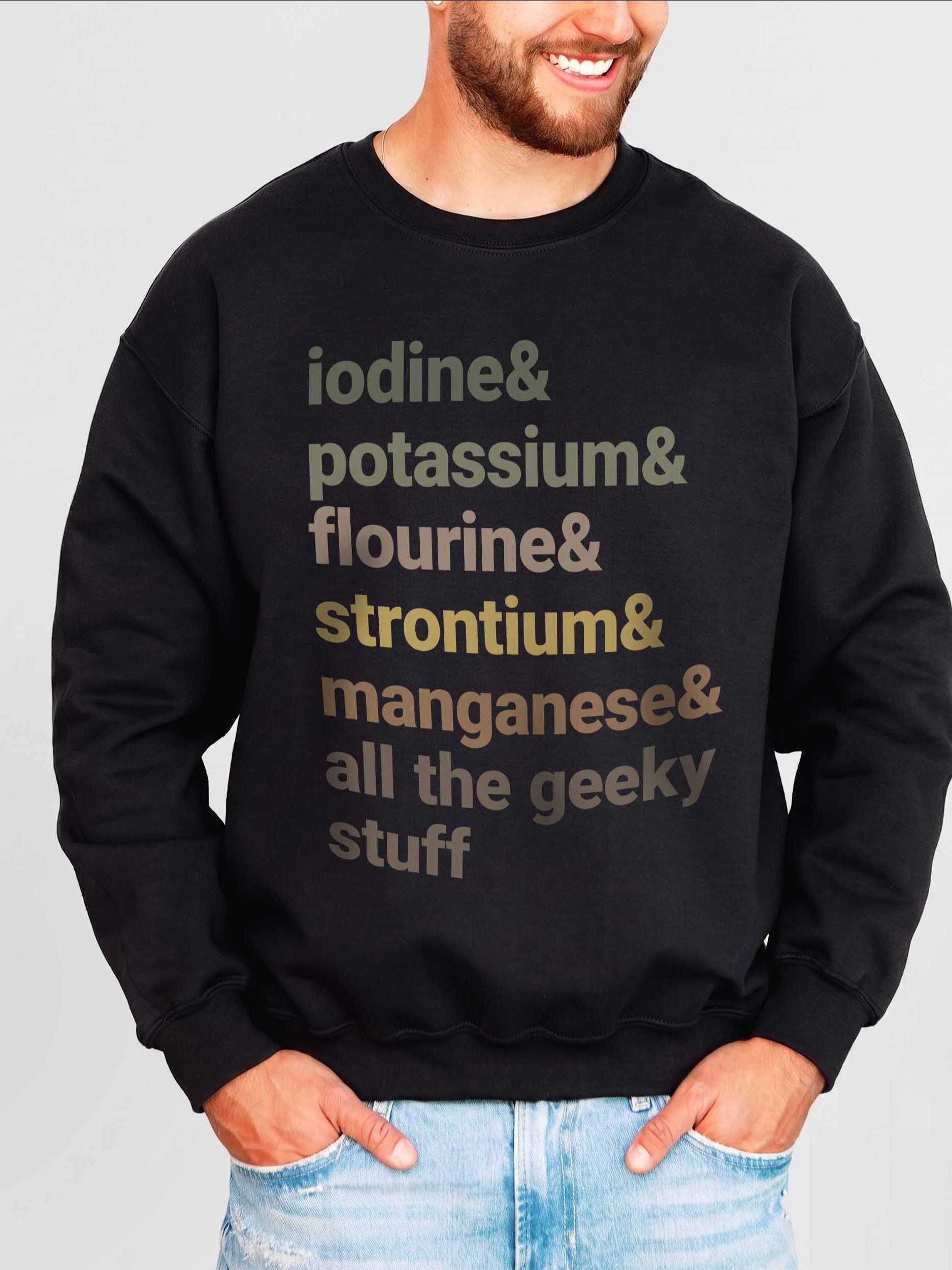 Reef Tank Trace Elements Sweatshirt – Iodine, Potassium & Strontium Reef Aquarium Sweatshirt product image (2)