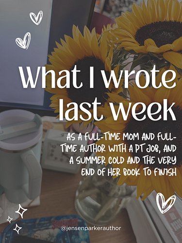 what i wrote last week, featuring sunflowers from my hubby 🥰 ya'll I was rocking and rolling on words, and then I got a small...