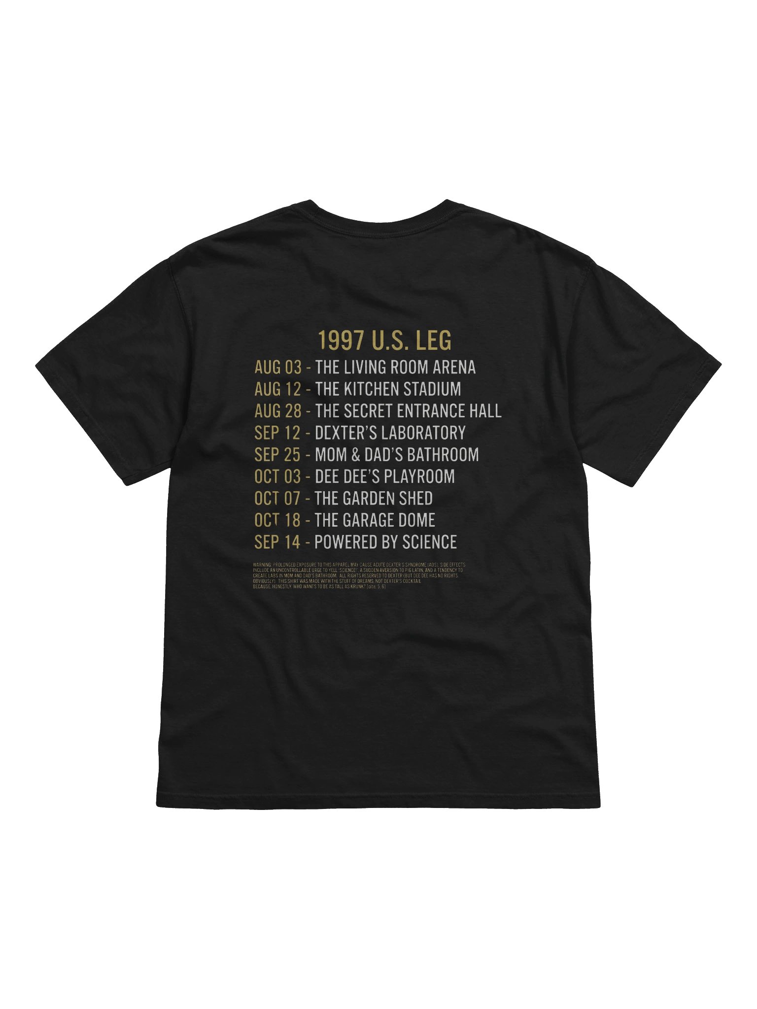 The Justice Friends World Tour '97 T-Shirt | Retro 90s Cartoon Parody Concert Tee | Dexter's Lab Fan Apparel product image (3)
