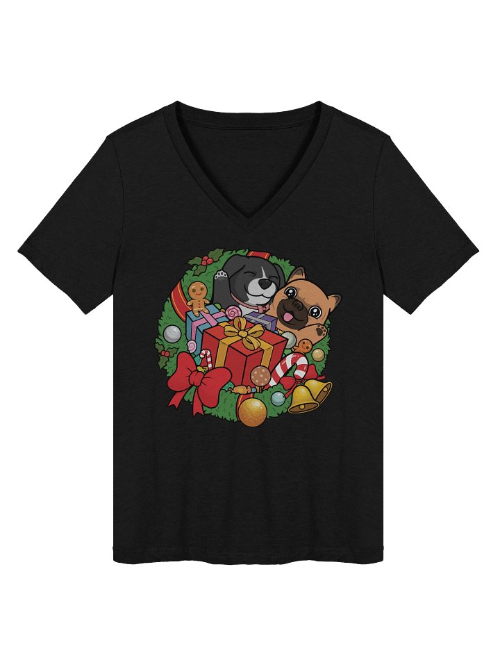 Sofi and Fen Holiday Ladies V-Neck product image (1)
