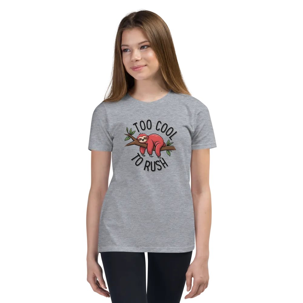 Too Cool To Rush Red Sloth Kids T Shirt product image (3)