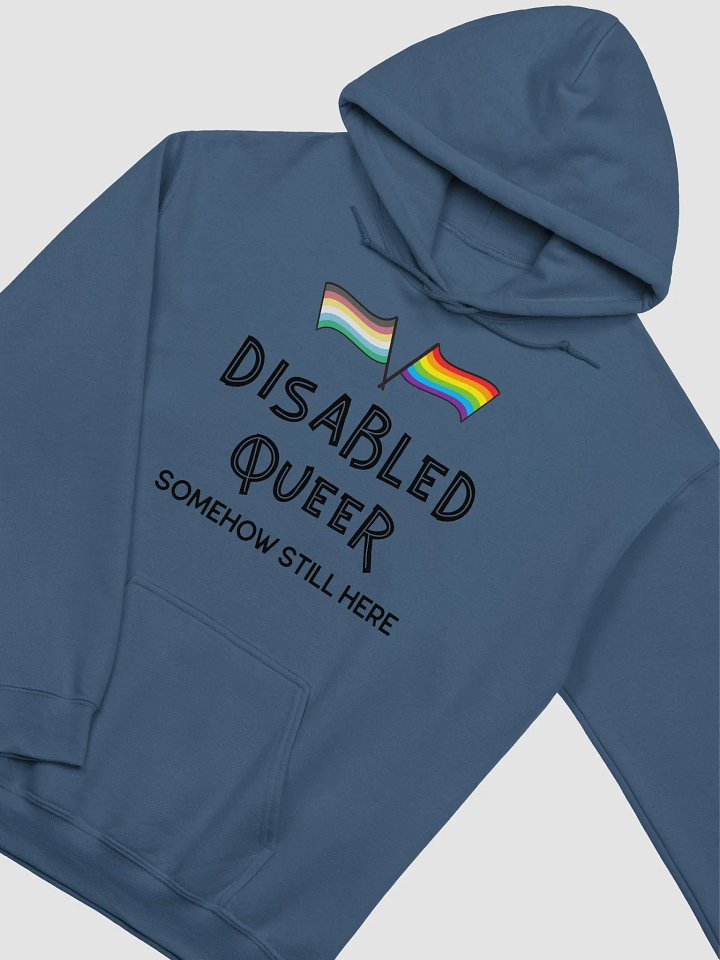 Disabled Queer Still Here classic hoodie product image (1)