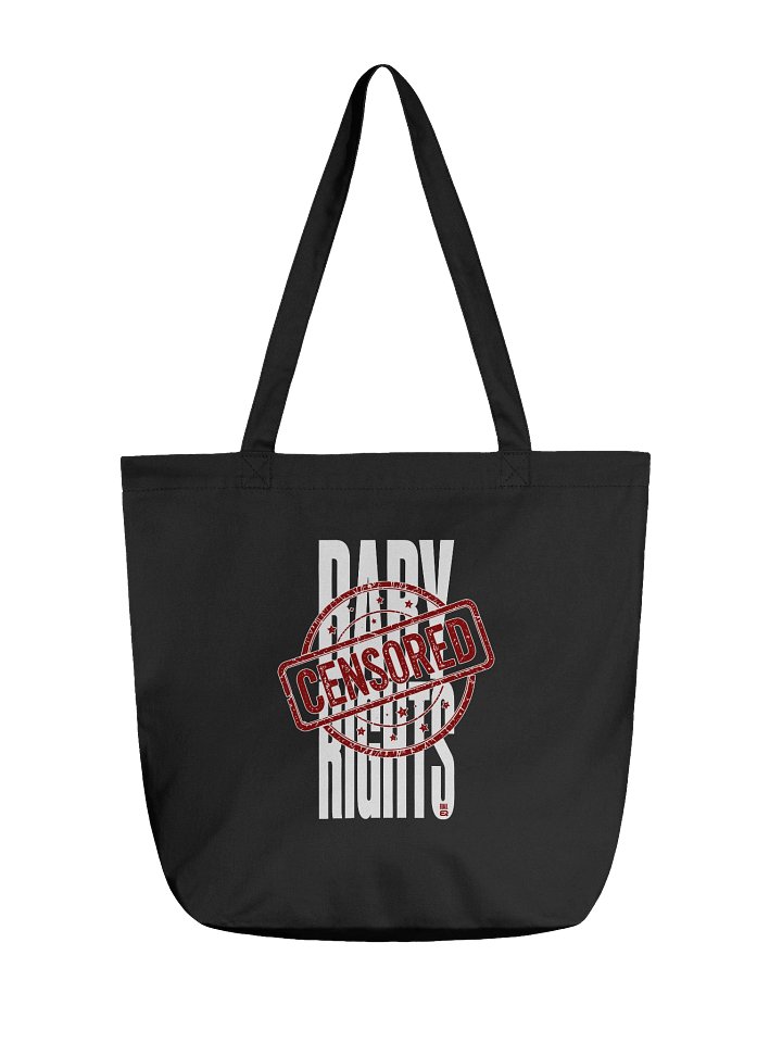 Censored_Baby Human Rights Matter Black ECO Tote-Bag_EQALL® Essentials_White / Red product image (1)