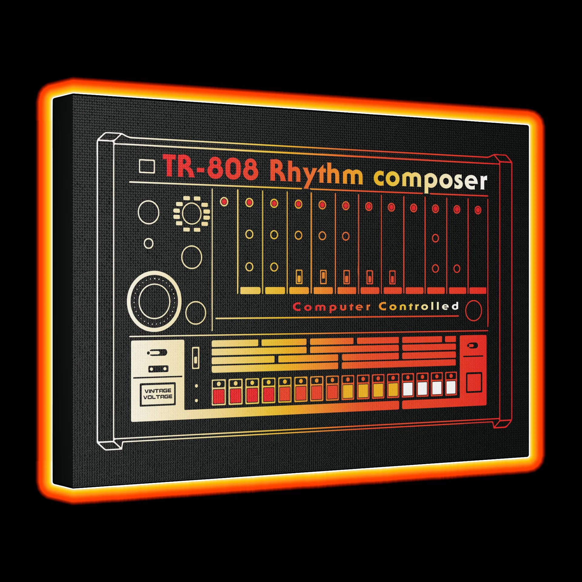 808 Canvas Wall Art - Roland TR-808 Rhythm Composer (Vintage Drum Machine) product image (9)