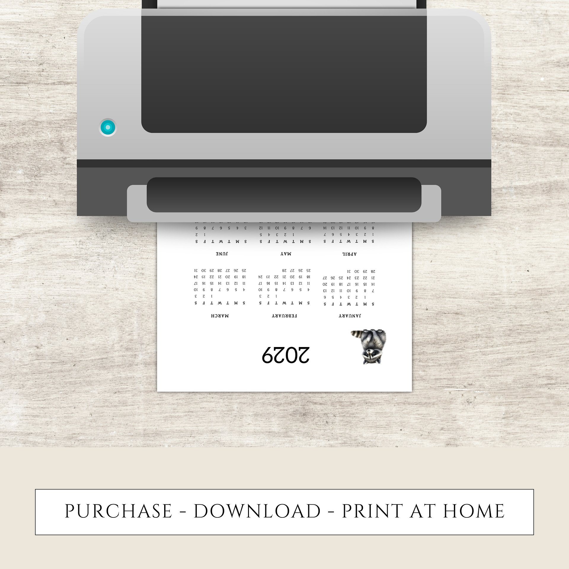 Six-year Printable Calendar Pages: Woodland Creatures product image (10)