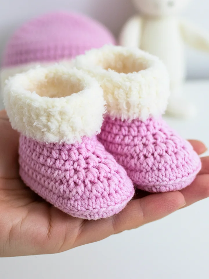 Warm & Cozy Baby Booties Crochet Pattern product image (1)