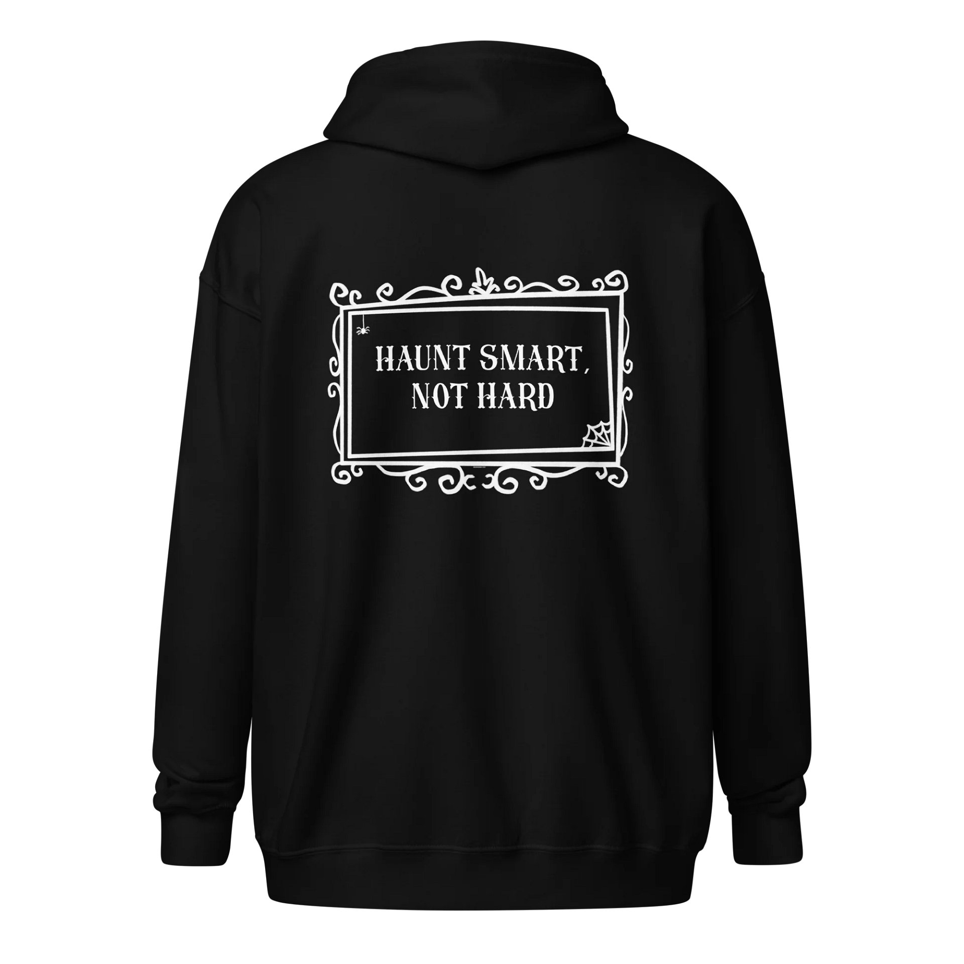 [UM Designs] Haunt Smart [white]- Unisex Graphic Zip Hoodie product image (1)