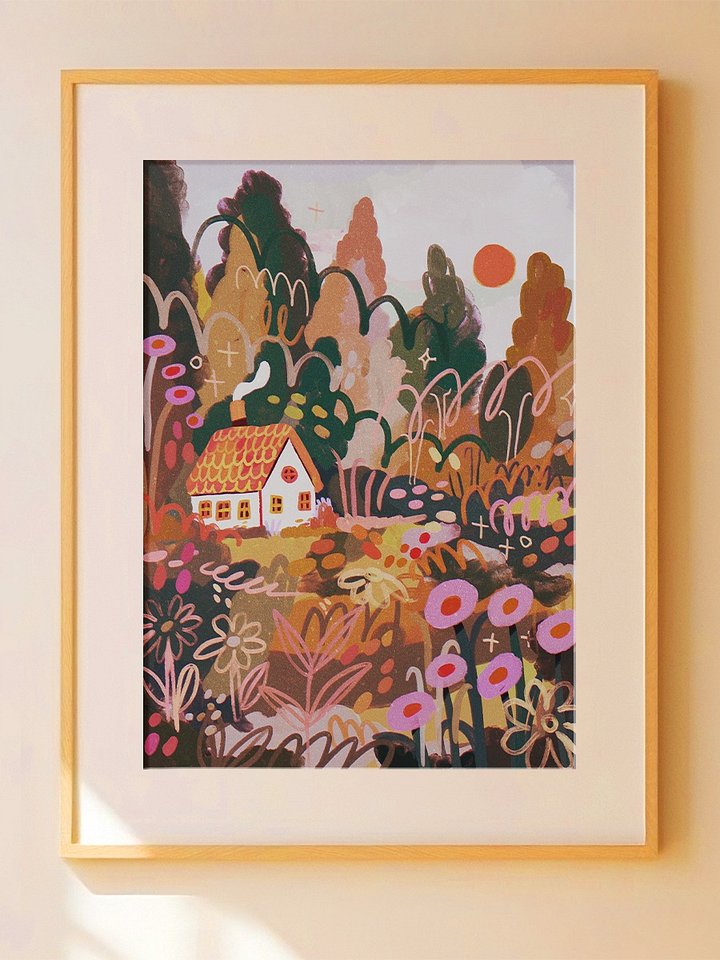 Playful Cottage Print product image (1)
