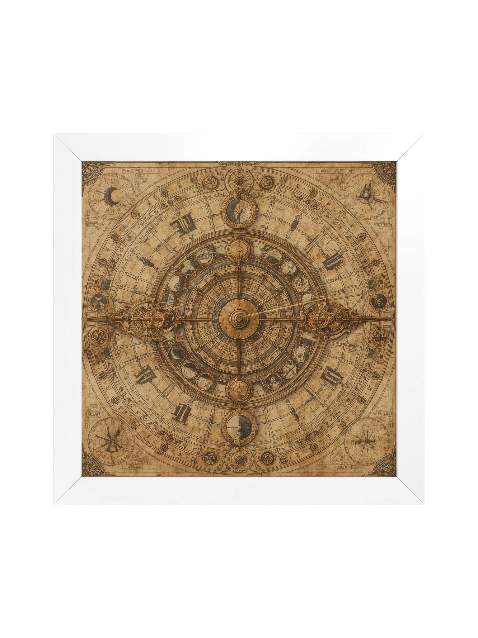 The Chronos Engine – Framed Square Poster (White Frame) product image (1)