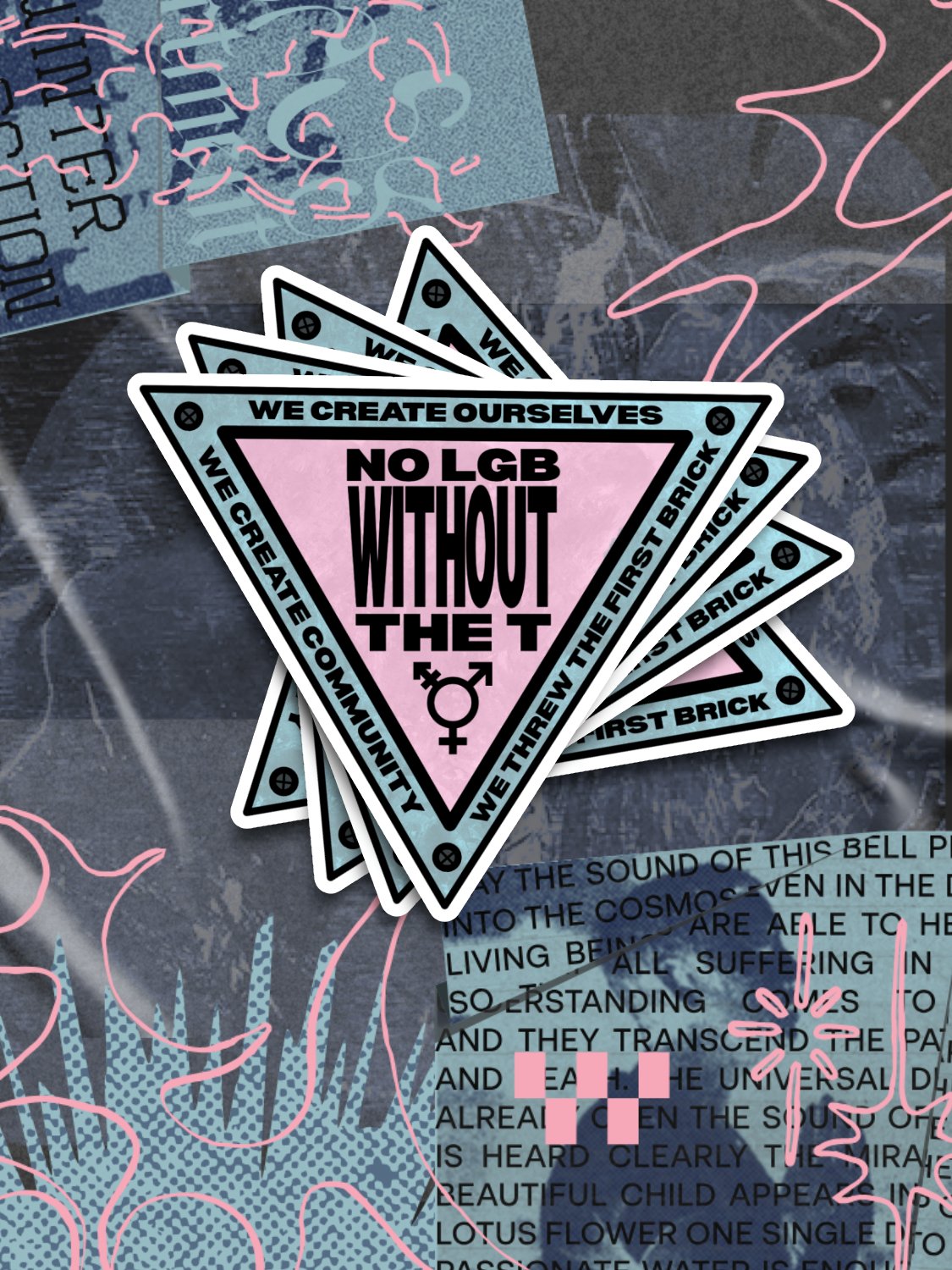 NO LGB WITHOUT THE T Sticker product image (1)