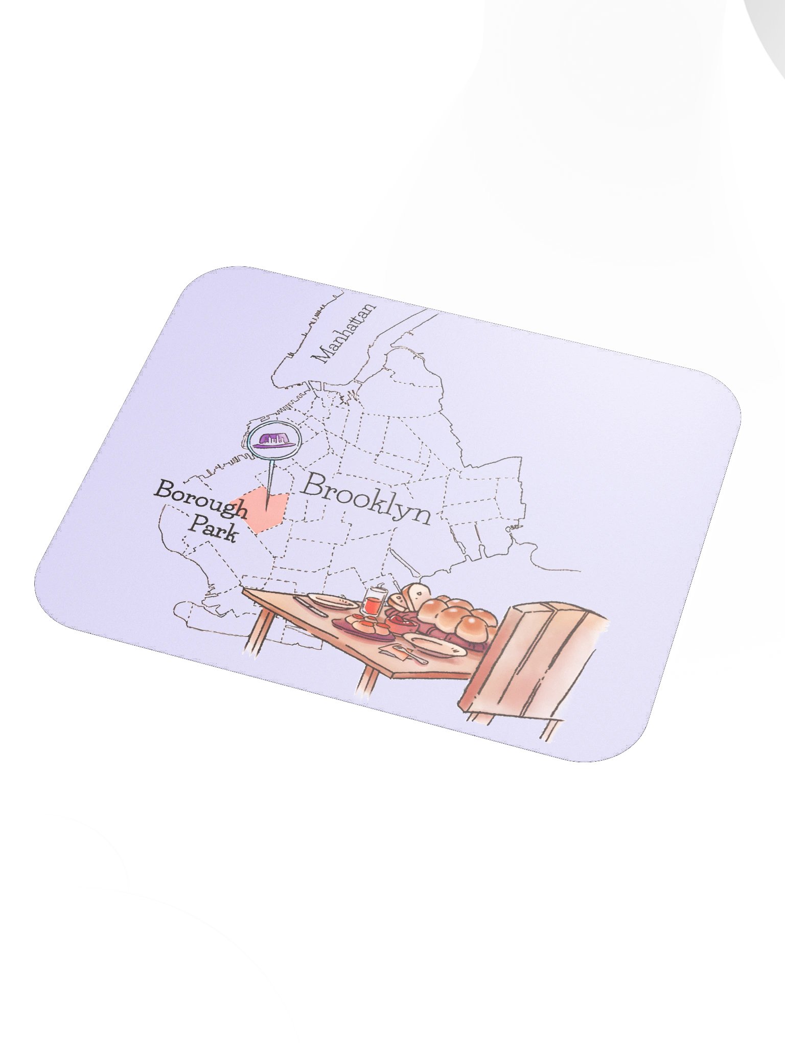 Borough Park on the map, mousepad product image (3)