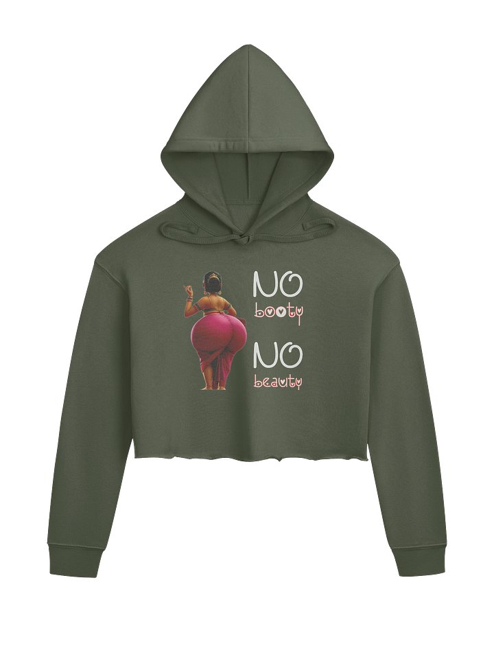 "NO BOOTY NO BEAUTY" Exotic Elegance Cropped Hoodie product image (1)