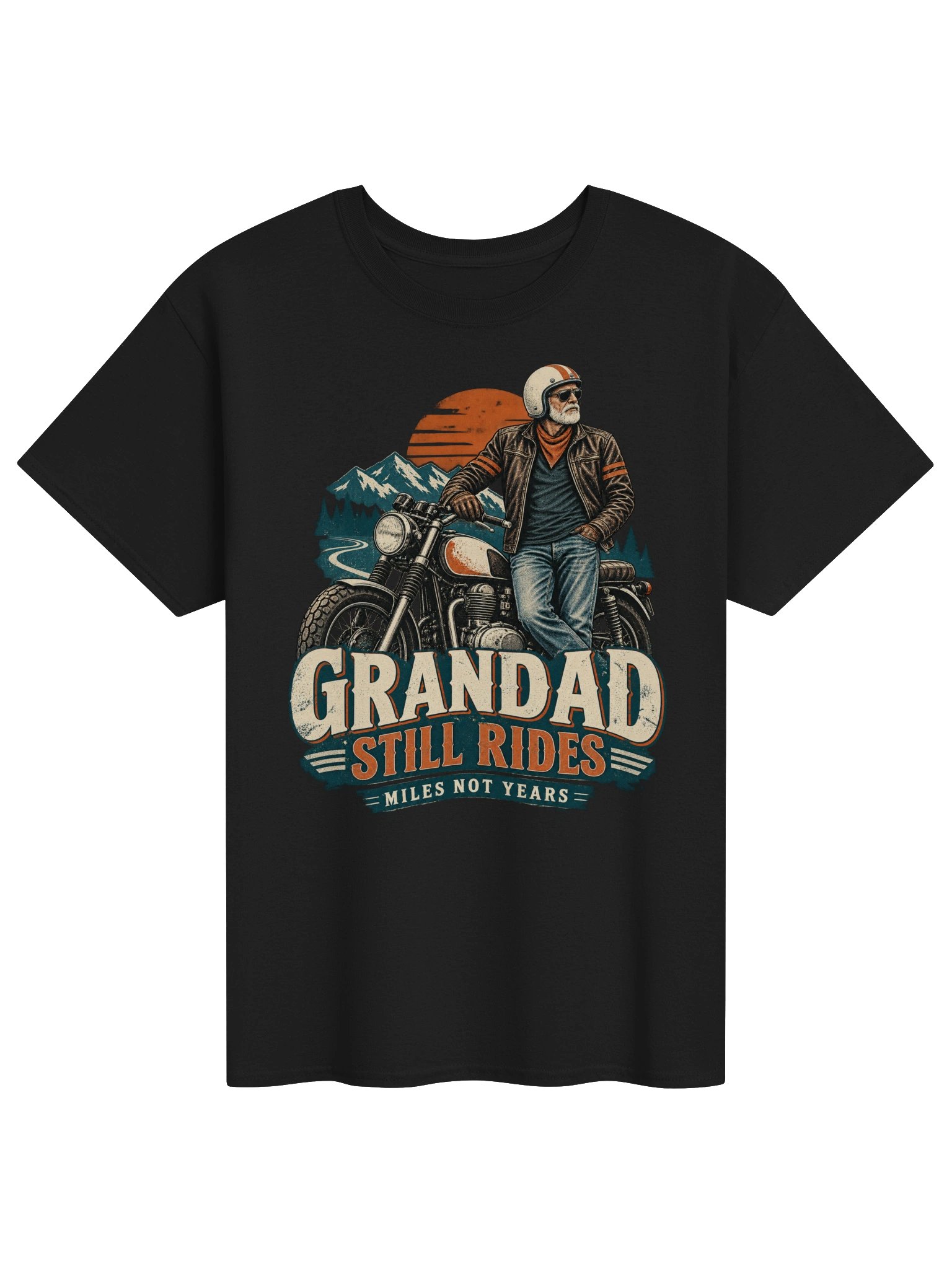 Grandad Still Rides – Miles Not Years Biker T-Shirt product image (1)