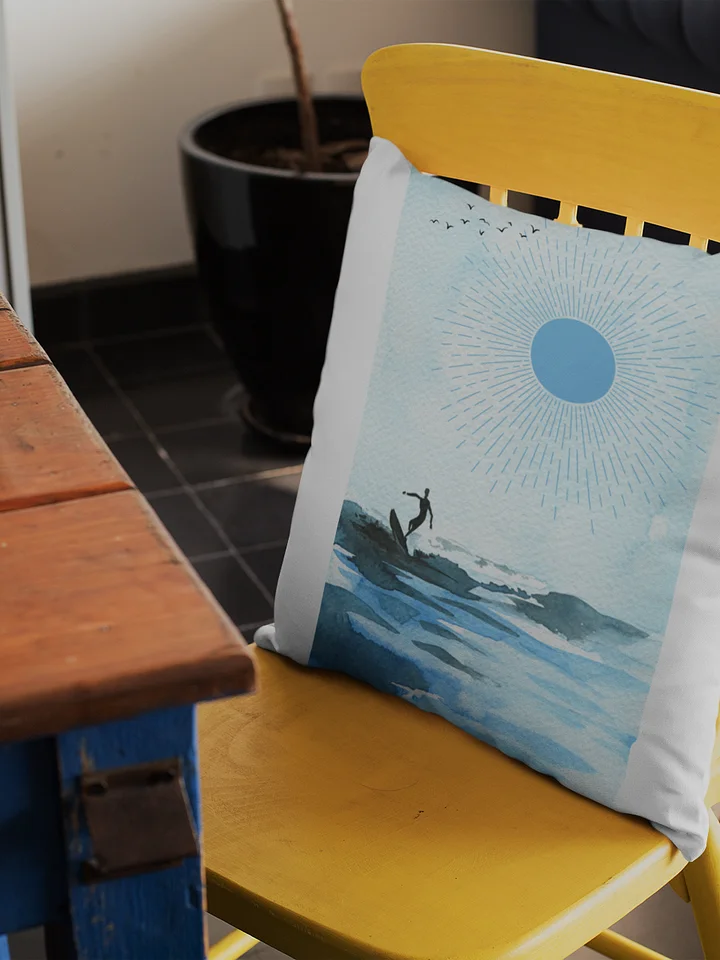 Tranquil Surfing Seascape Pillow product image (1)