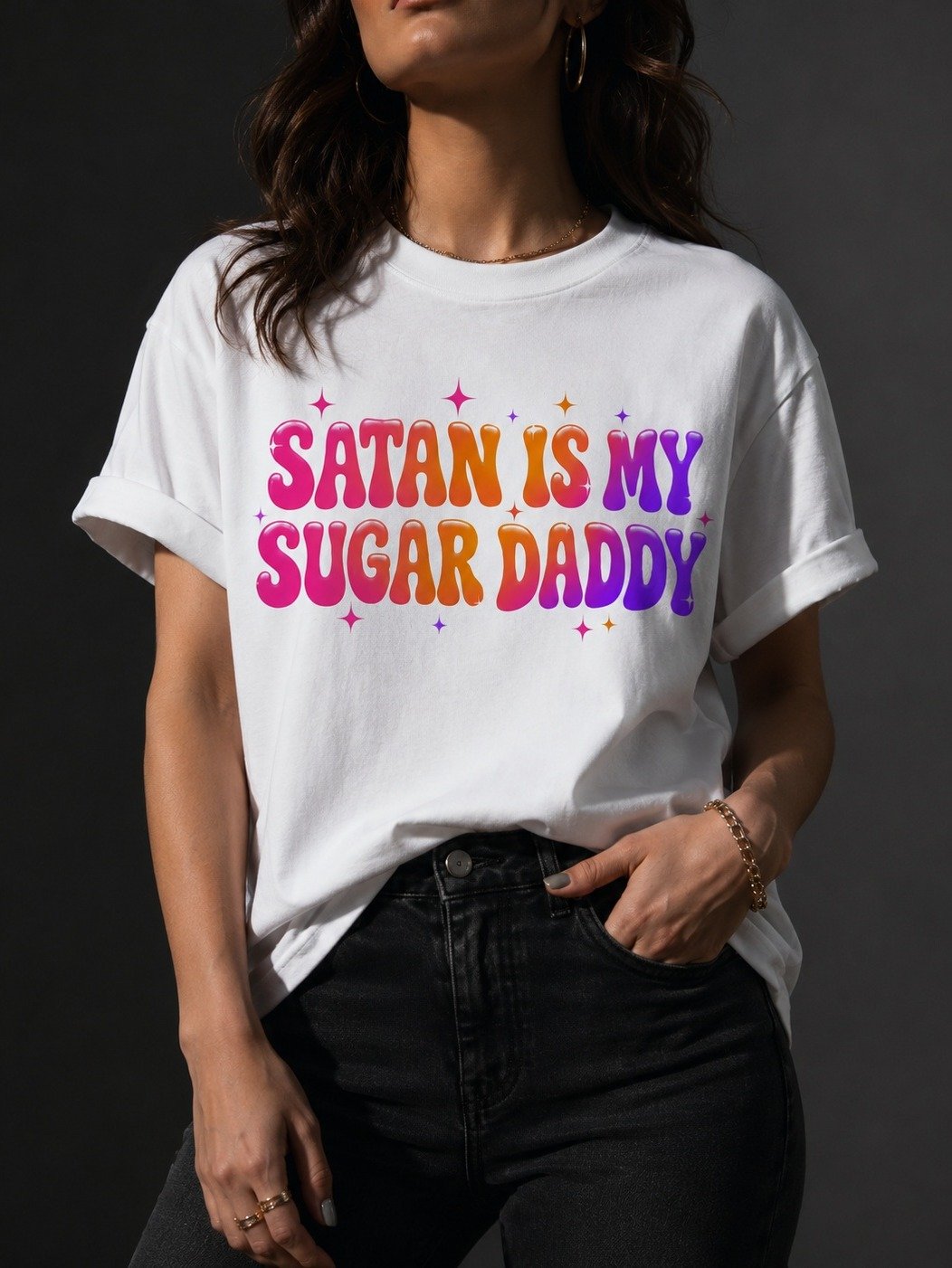 satan is my sugar daddy tee product image (9)