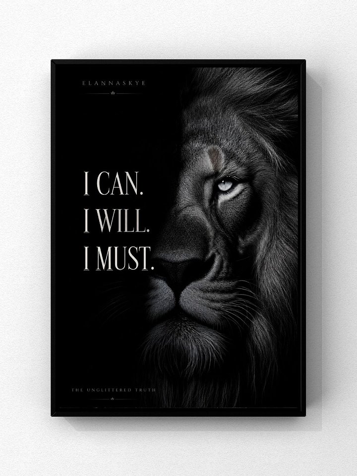 I Can. I Will. I Must. - Dark Edition Printable Wall Art product image (1)